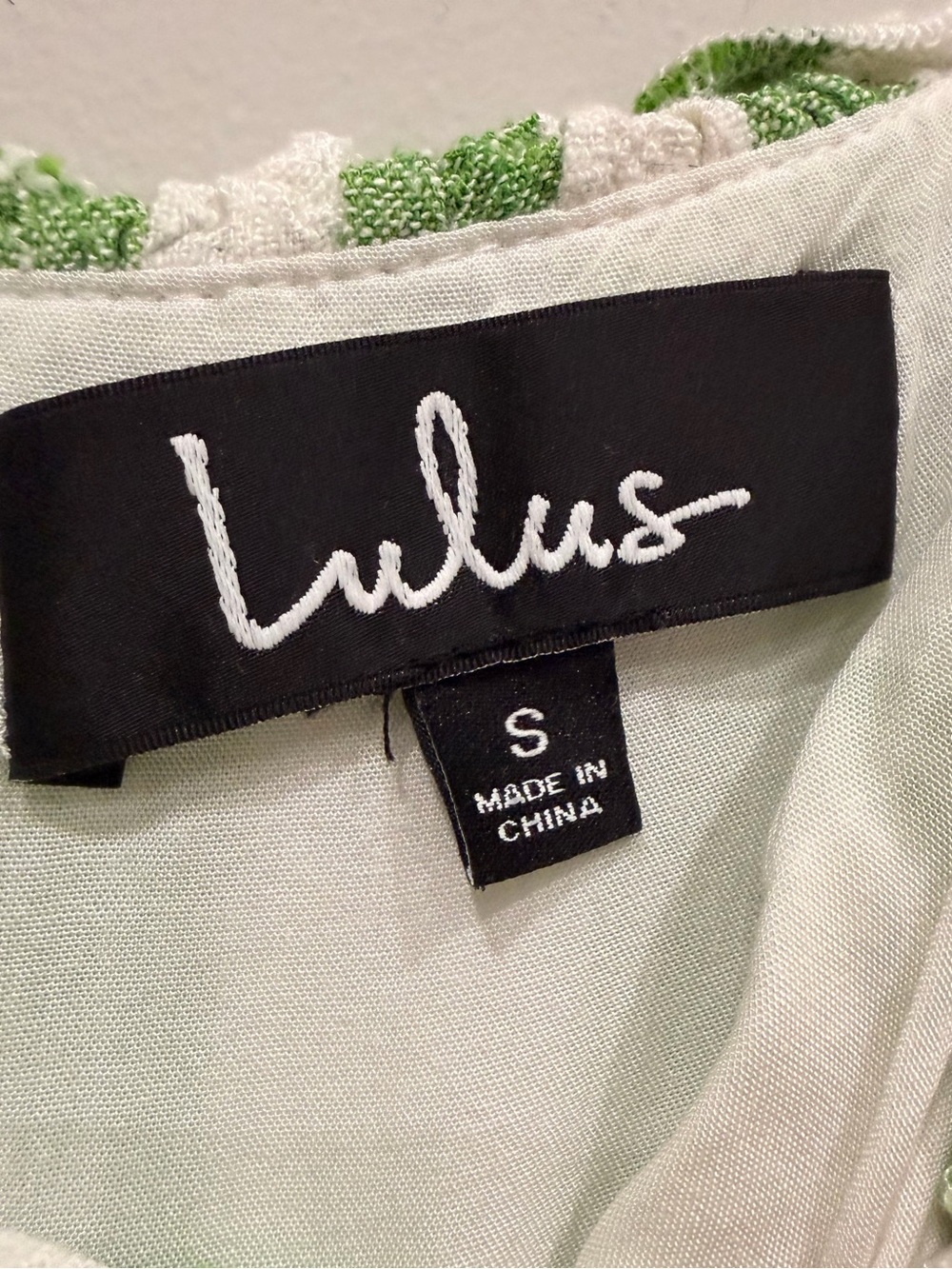 Lulus - Linnea Green and White Striped Ruffled Button Front Dress - Size: S - Picture 7 of 10